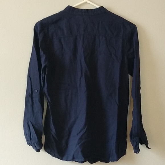 St John's Bay Lightweight Navy Button Up - Picture 4 of 5